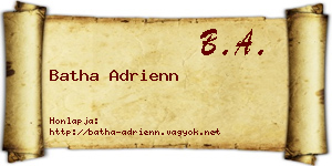 Batha Adrienn névjegykártya